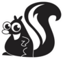 Baby Skunk Cartoon Big Eyes Sticker