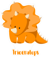 Baby Triceratops Sticker