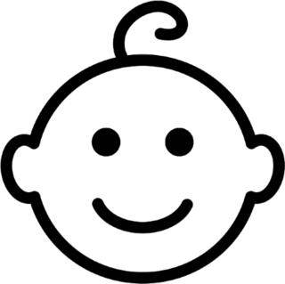 Baby Vector Line Icon Sticker