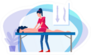 Back Alignment Chiropractic Cartoon Illustration Sticker
