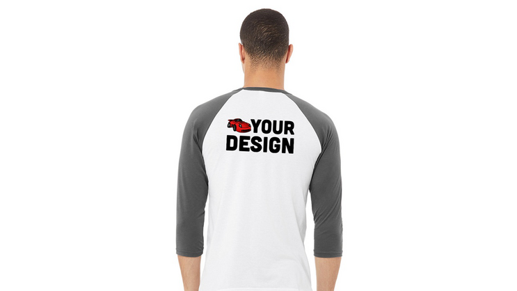 Back of Custom Baseball Tee