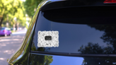 Back To School Doodle Elements Sticker on a Rear Car Window (New) example