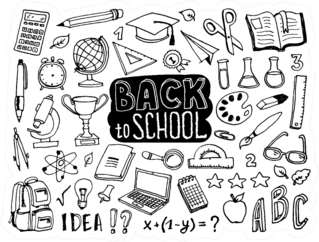 Back To School Doodle Elements Sticker