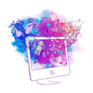 Back To School: E-learning Technology Concept Illustration Sticker