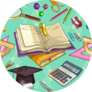 Back To School Pattern Education Elements Pattern Sticker