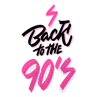 Back To The 90s Pink Lightning Bolt Sticker