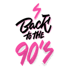 Back To The 90s Pink Lightning Bolt Sticker