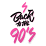 Back To The 90s Pink Lightning Bolt Sticker