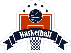 Backboard and Hoop Basketball Sticker