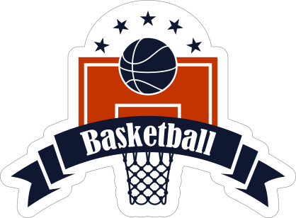 Backboard and Hoop Basketball Sticker