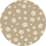 Background Animal Footprints Tan Sticker