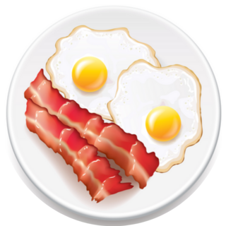 Bacon And Eggs On A Plate Sticker