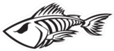 Badass Fish Skeleton Sticker