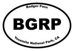 Badger Pass Oval Sticker