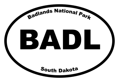 Badlands National Park Oval Sticker