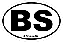 Bahamas Bs Oval Sticker