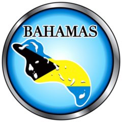 Bahamas Button Sticker