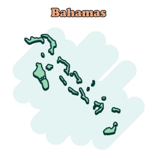 Bahamas Cartoon Sticker