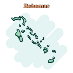 Bahamas Cartoon Sticker