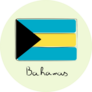 Bahamas Circle Doodle Sticker