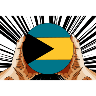 Bahamas Comic Art Sticker
