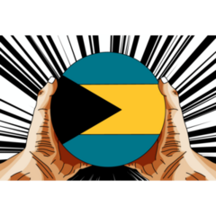 Bahamas Comic Art Sticker