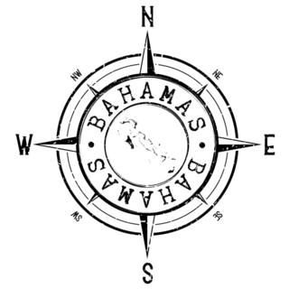 Bahamas Compass Sticker