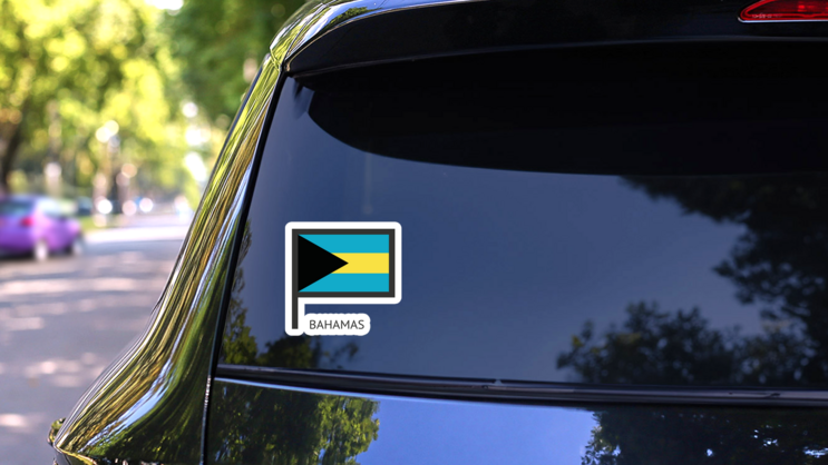 Bahamas Country Sticker on a Rear Car Window (New) example