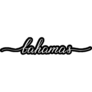 Bahamas Cursive Black Sticker