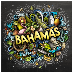 Bahamas Doodle Sticker