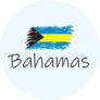 Bahamas Drawn Flag Sticker