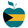 Bahamas Flag Apple Sticker
