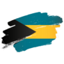 Bahamas Flag Brush Sticker