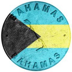 Bahamas Flag Button Sticker