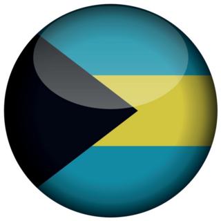 Bahamas Flag Circle Sticker