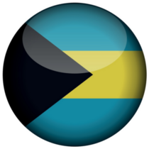 Bahamas Flag Circle Sticker