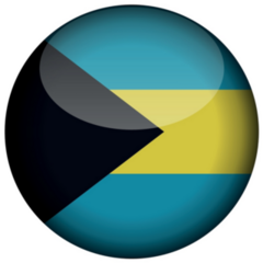 Bahamas Flag Circle Sticker