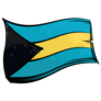Bahamas Flag Comic Sticker