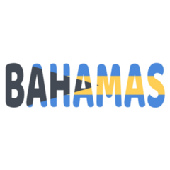 Bahamas Flag Font Sticker