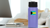 Bahamas Flag Icon Sticker on a Water Bottle (New) example