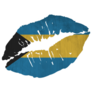 Bahamas Flag Lips Sticker