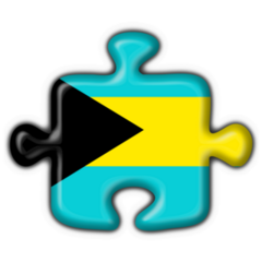 Bahamas Flag Puzzle Sticker