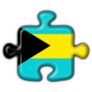 Bahamas Flag Puzzle Sticker