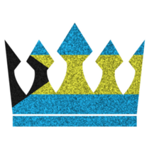 Bahamas Glitter Crown Sticker