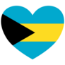 Bahamas Heart Sticker