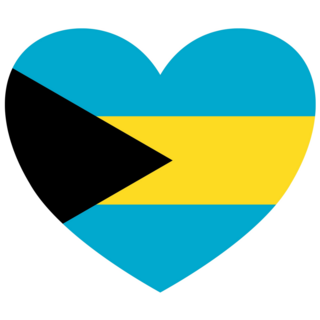 Bahamas Heart Sticker