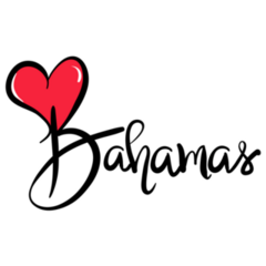 Bahamas Heart Text Sticker