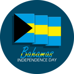 Bahamas Independence Square Sticker