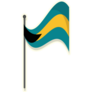 Bahamas National Flag Sticker