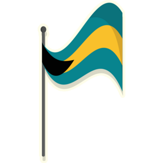 Bahamas National Flag Sticker